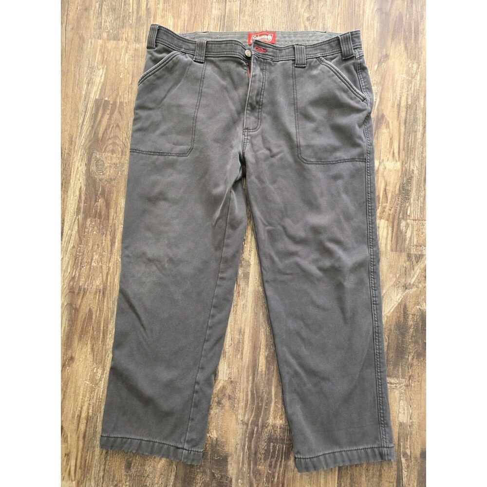 Coleman  38 x 30 Fleece Lined Insulated Pants Mens Dark Gray Work Wear